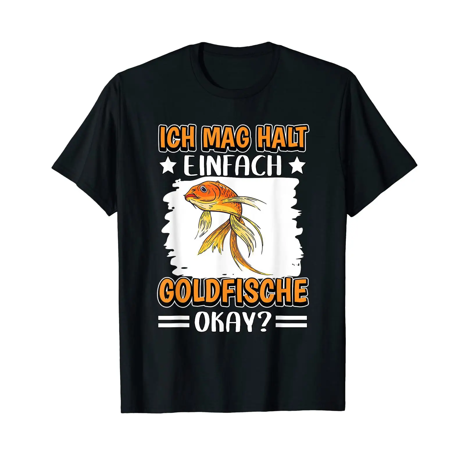 Men'S Fashion Mag - 私はただ金魚が好きです。面白い言葉のTシャツ、ヴィンテージウォッシュ加工のデザイナーズ服、柔らかくて快適なグラフィックファッション、男性用。