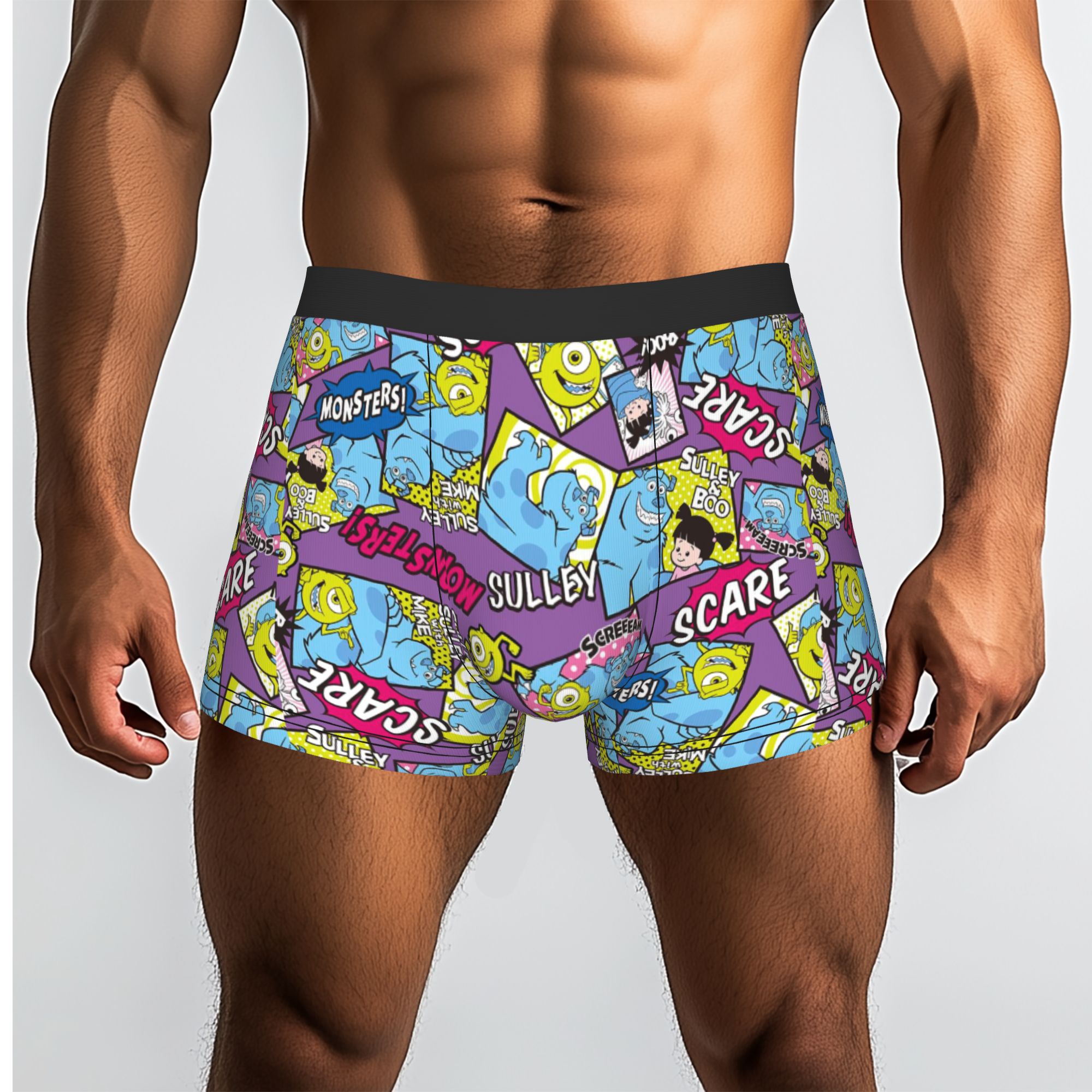 Men'S Fashion Underwear - カスタム M-Monsters アニメ大学ボクサーショーツメンズブリーフ下着ファッションパンツ