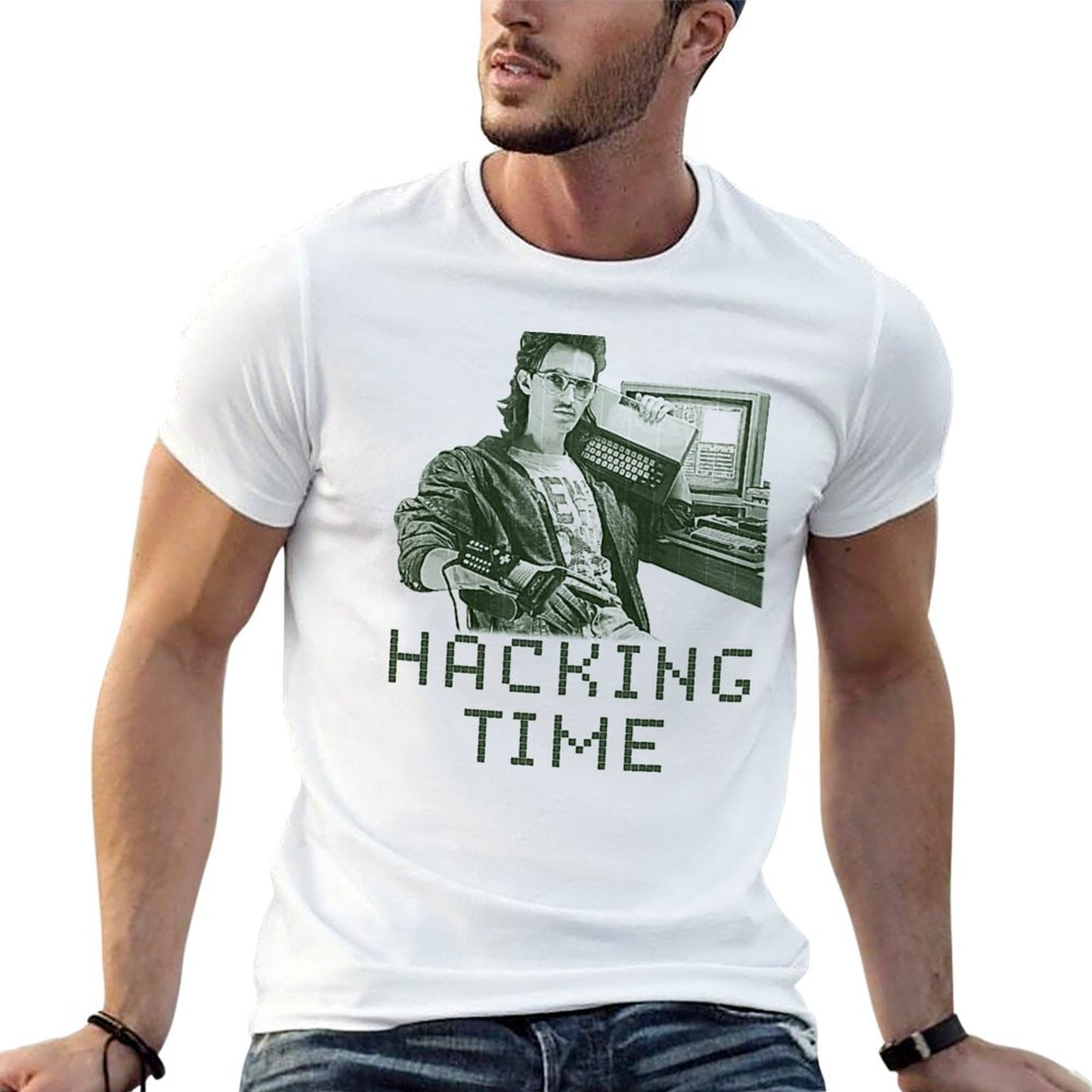 Mens Fashion Hacks - ハッキングタイム Tシャツ メンズ Tシャツ ブルー アーカイブ