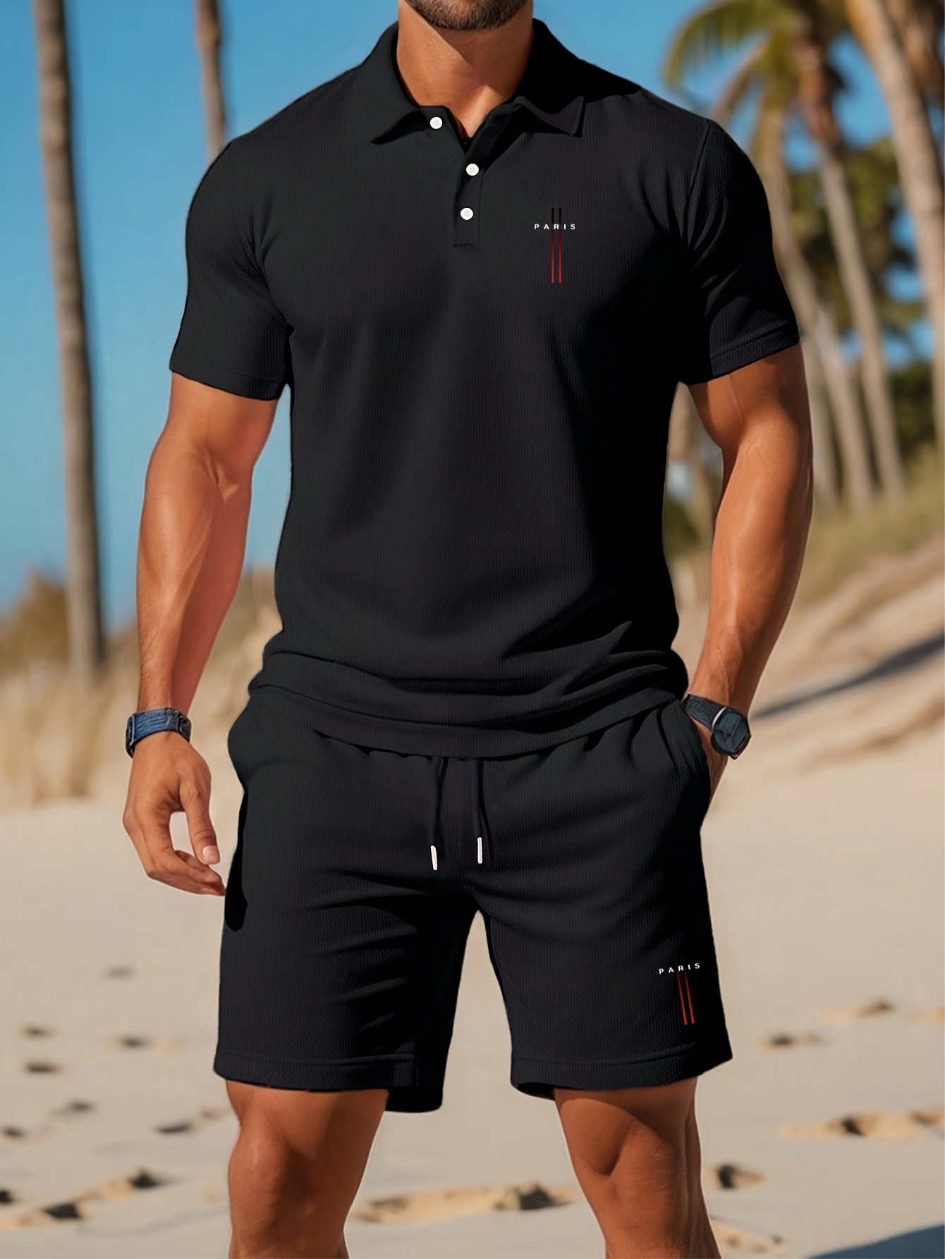 Men'S Fashion Polo - 2026年夏メンズポロシャツセット - 3Dプリントデザイン、通気性、軽量、快適、ファッショナブルなアウトドアメンズウェア