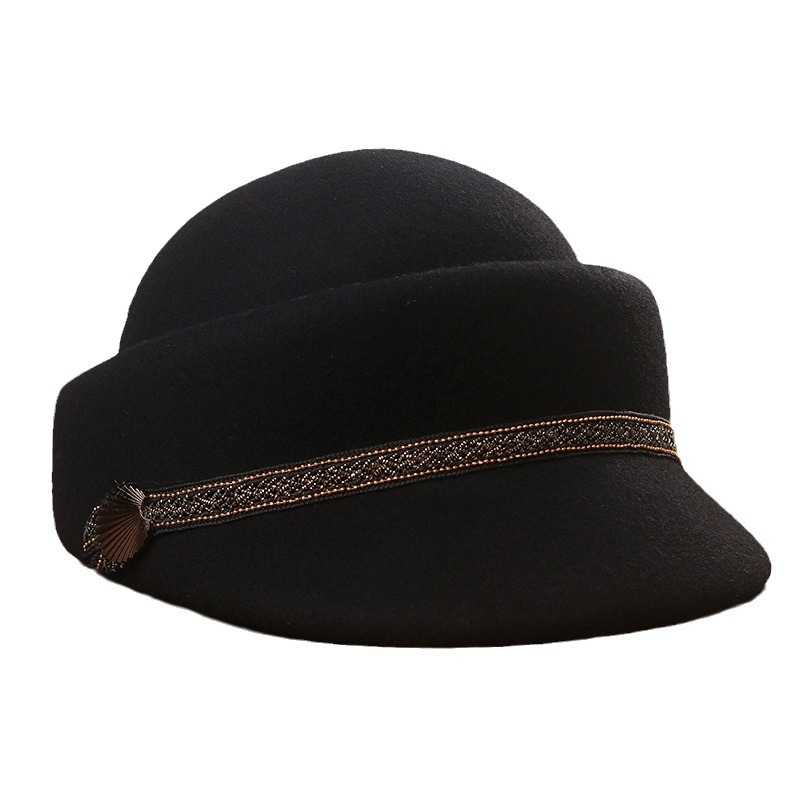 Men'S Fashion With Hat - ファッション女性男性セーラーブラックレディースベレー帽トップキャプテンキャップ旅行八角形帽子