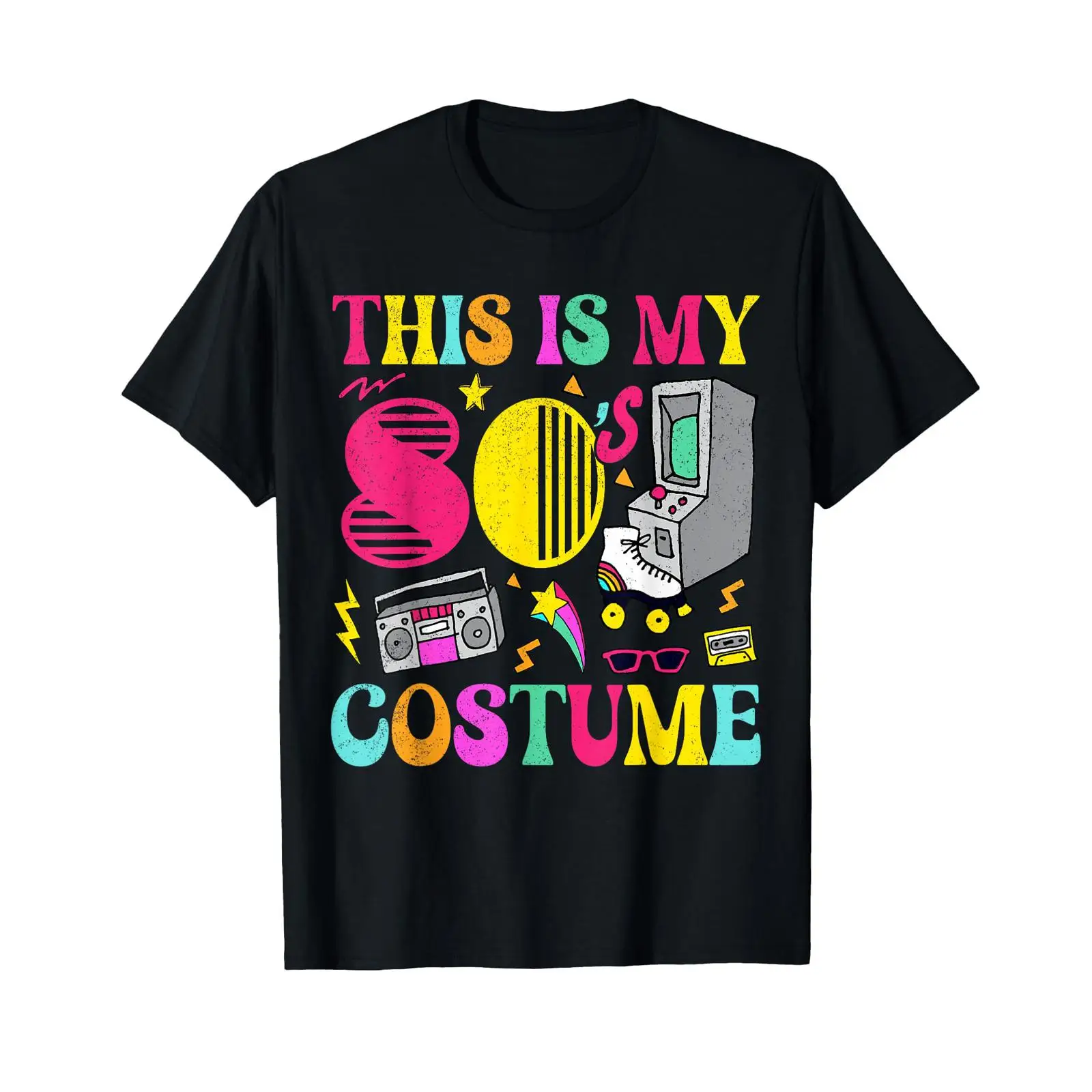 Mens Fashion In 1980S - ヴィンテージ80年代風コスチューム ノスタルジア 1980年代ファッション カセットTシャツ ヴィンテージウォッシュ加工 通気性抜群