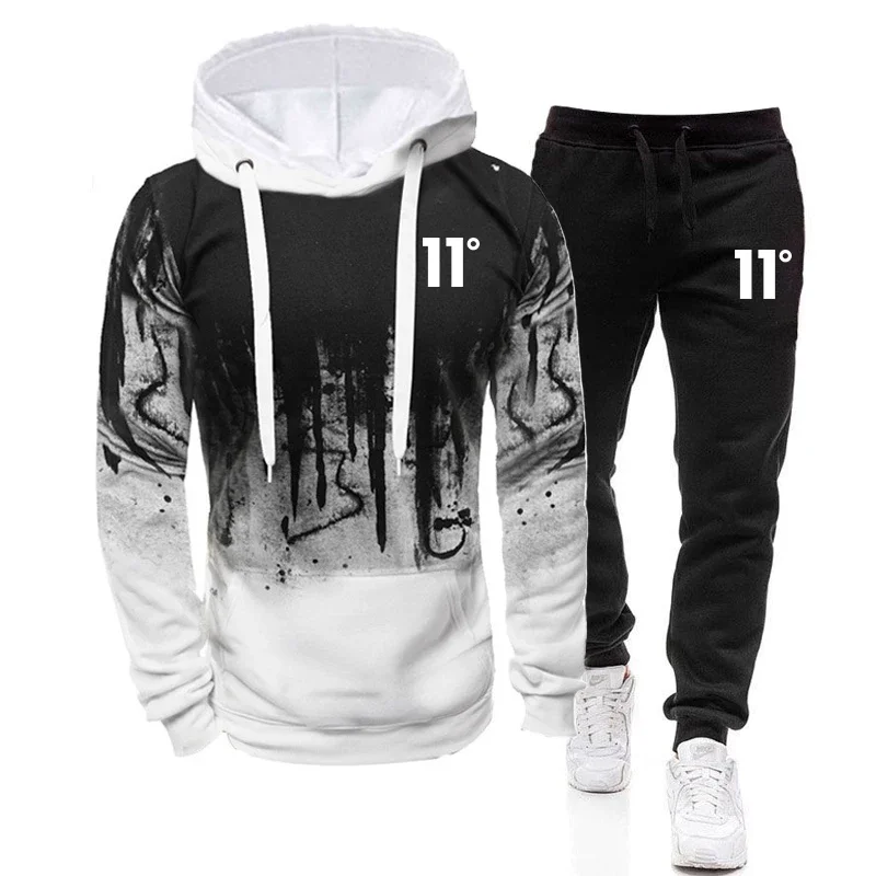 Men'S Fashion Hoodie - カジュアルファッション高品質メンズトラックスーツジョギングメンズ多用途スウェットシャツスウェットパンツ快適デイリースポーツシンプルなパーカーセット