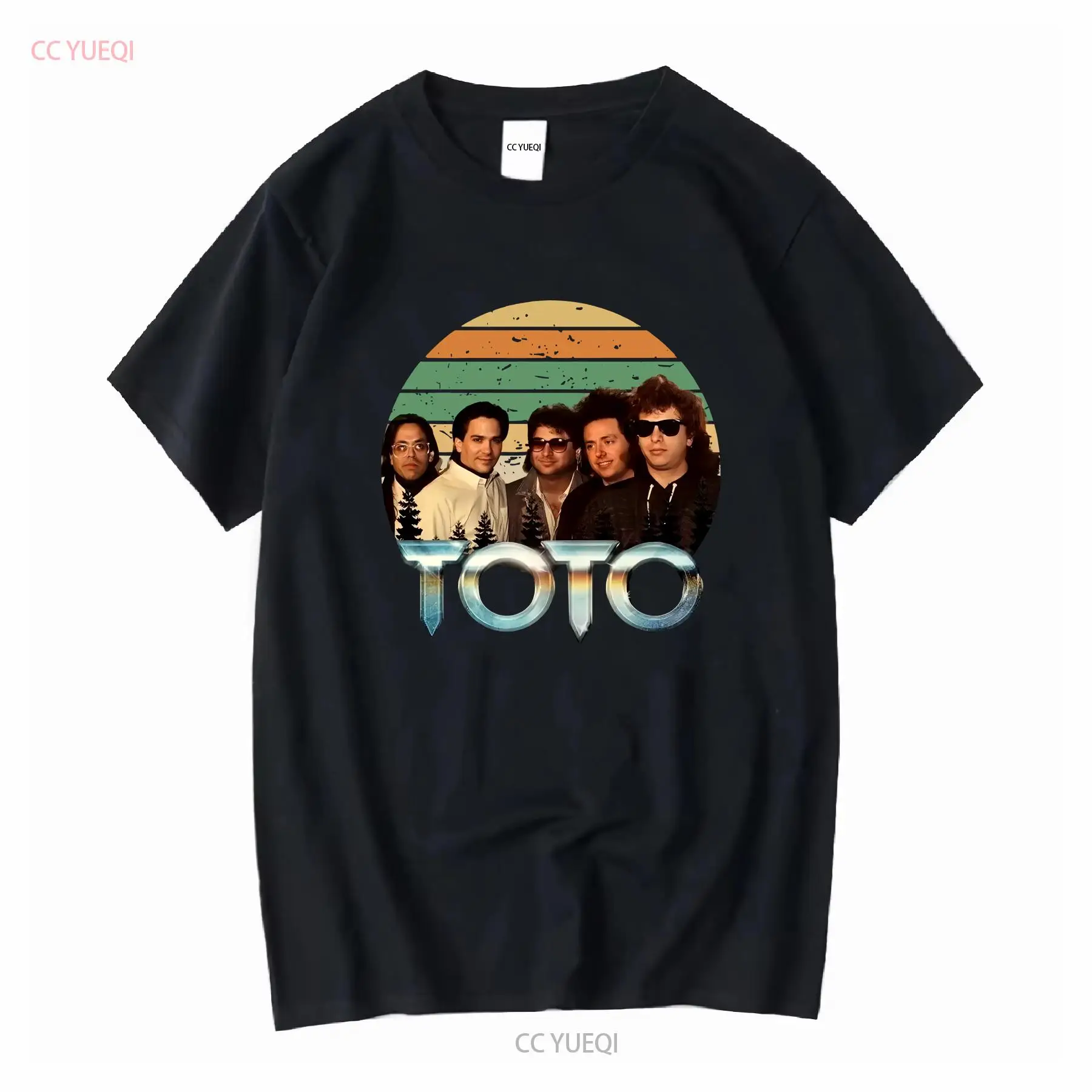 Mens Fashion In 1980S - Toto アメリカンロックバンドヴィンテージ Tシャツ 1970 年代 1980