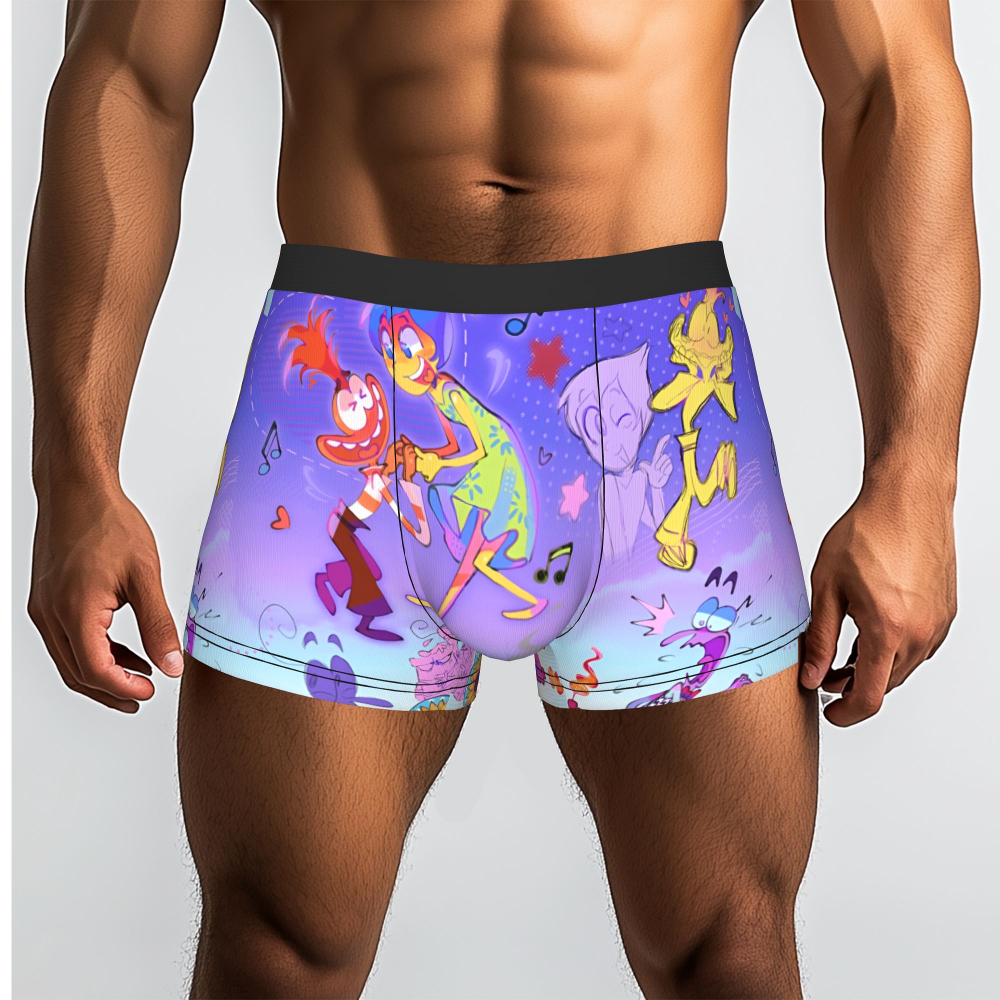 Men'S Fashion Underwear - カスタムI-Insides漫画柄アウトボクサーショーツメンズブリーフ下着ファッションパンツ