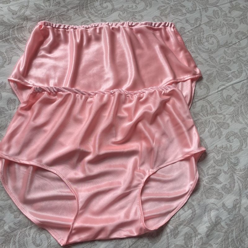 Men'S Fashion Underwear - ユニセックス光沢ピンクアイスシルクパンティー下着プラスサイズブリーフボトムス超ソフトシルキーカップルランジェリー