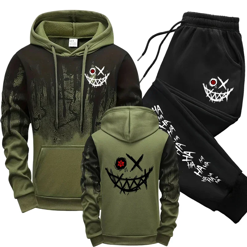 Men'S Fashion Hoodie - 秋冬男性用デイリーカジュアルスポーツジョガースーツ2026アーバンファッションフーディスポーツウェアメンズセットフード付きスウェットシャツスウェットパンツ