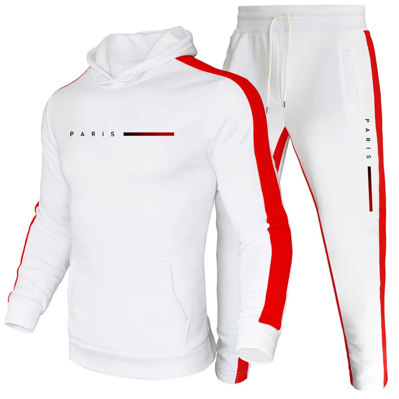 パリファッションメンズパーカーセットデイリーカジュアルスポー - Men'S Fashion Color のレビューと価格