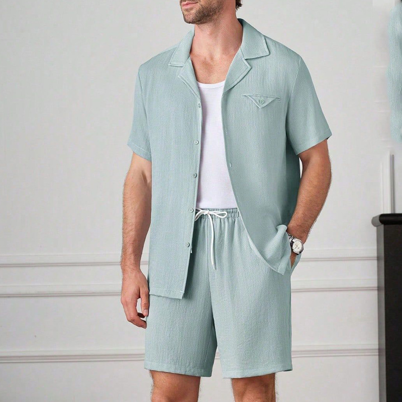 2026年夏 メンズカジュアルスポーツ 無地スーツ 半袖シャ - Men'S Fashion Color のレビューと価格