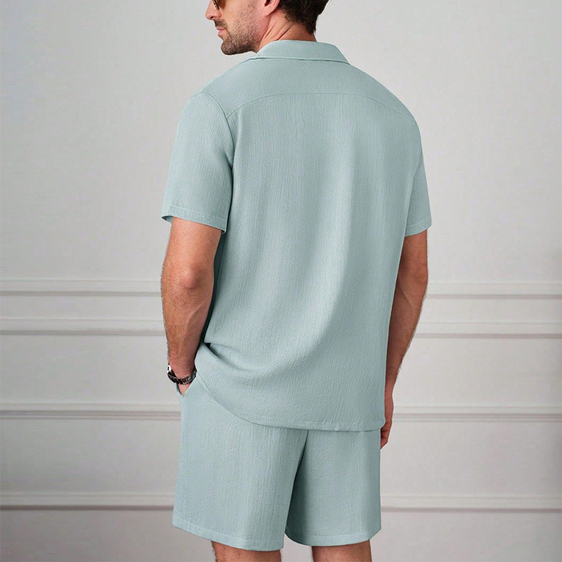 2026年夏 メンズカジュアルスポーツ 無地スーツ 半袖シャ - Men'S Fashion Color のレビューと価格
