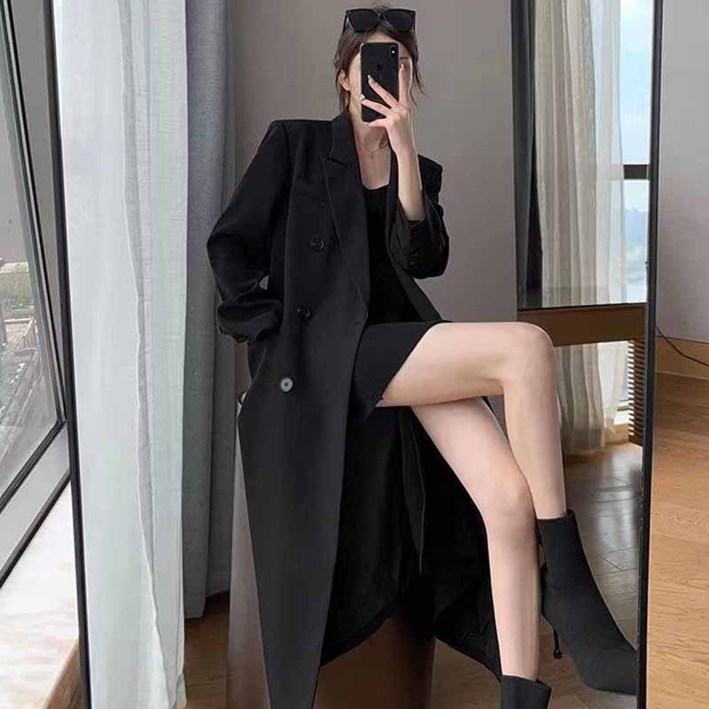 FANAN エレガントなロングトレンチコート女性韓国ダブルブ - Mens Fashion Blazer のレビューと価格