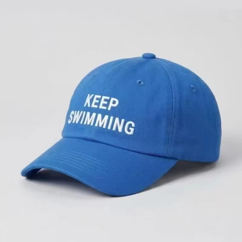 2026年トレンドの「Keep Swimming」新文字刺繍 - Men'S Fashion With Hat のレビューと価格