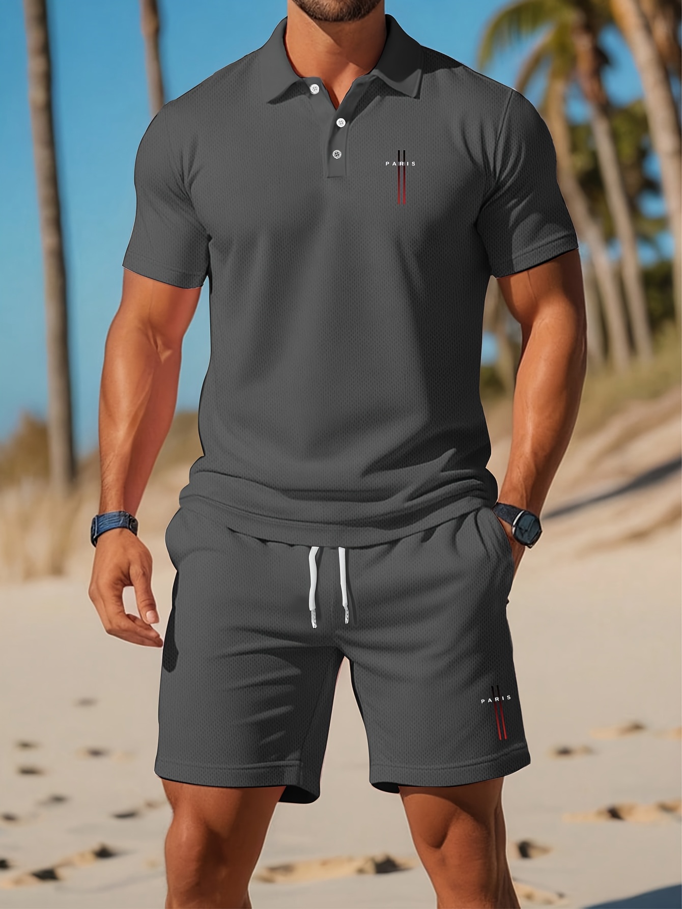 2026年夏メンズポロシャツセット - 3Dプリントデザイン - Men'S Fashion Polo のレビューと価格