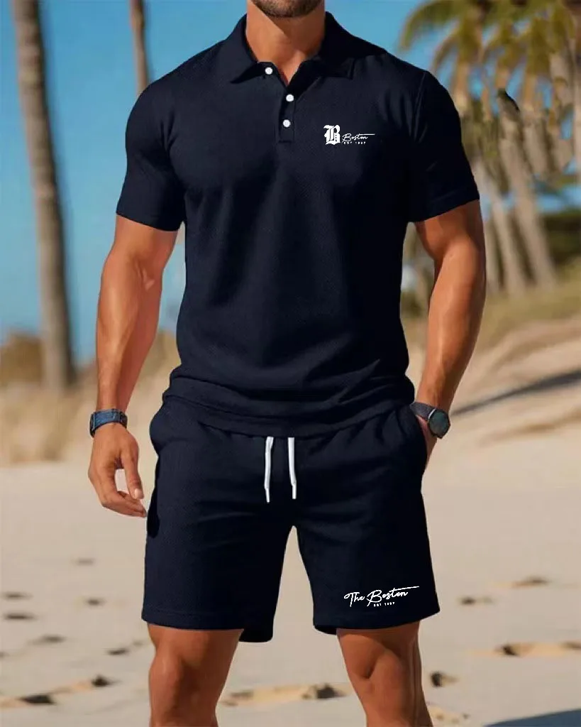夏の新作メンズポロシャツセット カジュアルスポーティー クー - Men'S Fashion Polo のレビューと価格