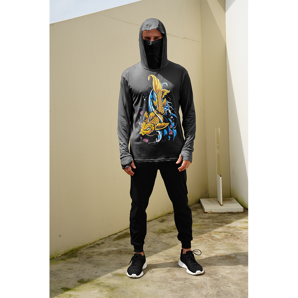 釣り用シャツ メンズ 日焼け防止 フード付きマスク 一体型  - Men'S Fashion Hoodie のレビューと価格