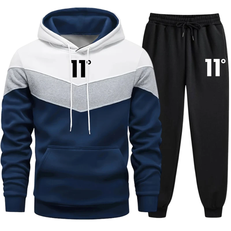 メンズ新作トラックスーツ カジュアルトリコロールスプライスパ - Men'S Fashion Hoodie のレビューと価格