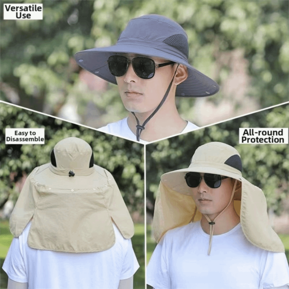 ファッション布男性用サンハット大きなつば取り外し可能なショー - Men'S Fashion With Hat のレビューと価格