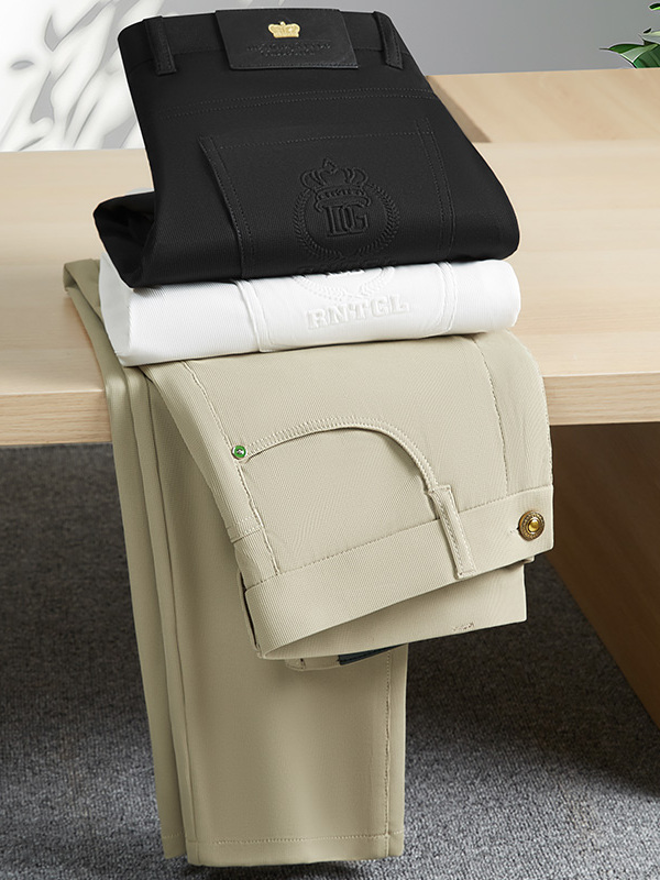 夏スリムフィットカジュアルパンツメンズ通気性薄型スタイルファ - Mens Fashion Young のレビューと価格
