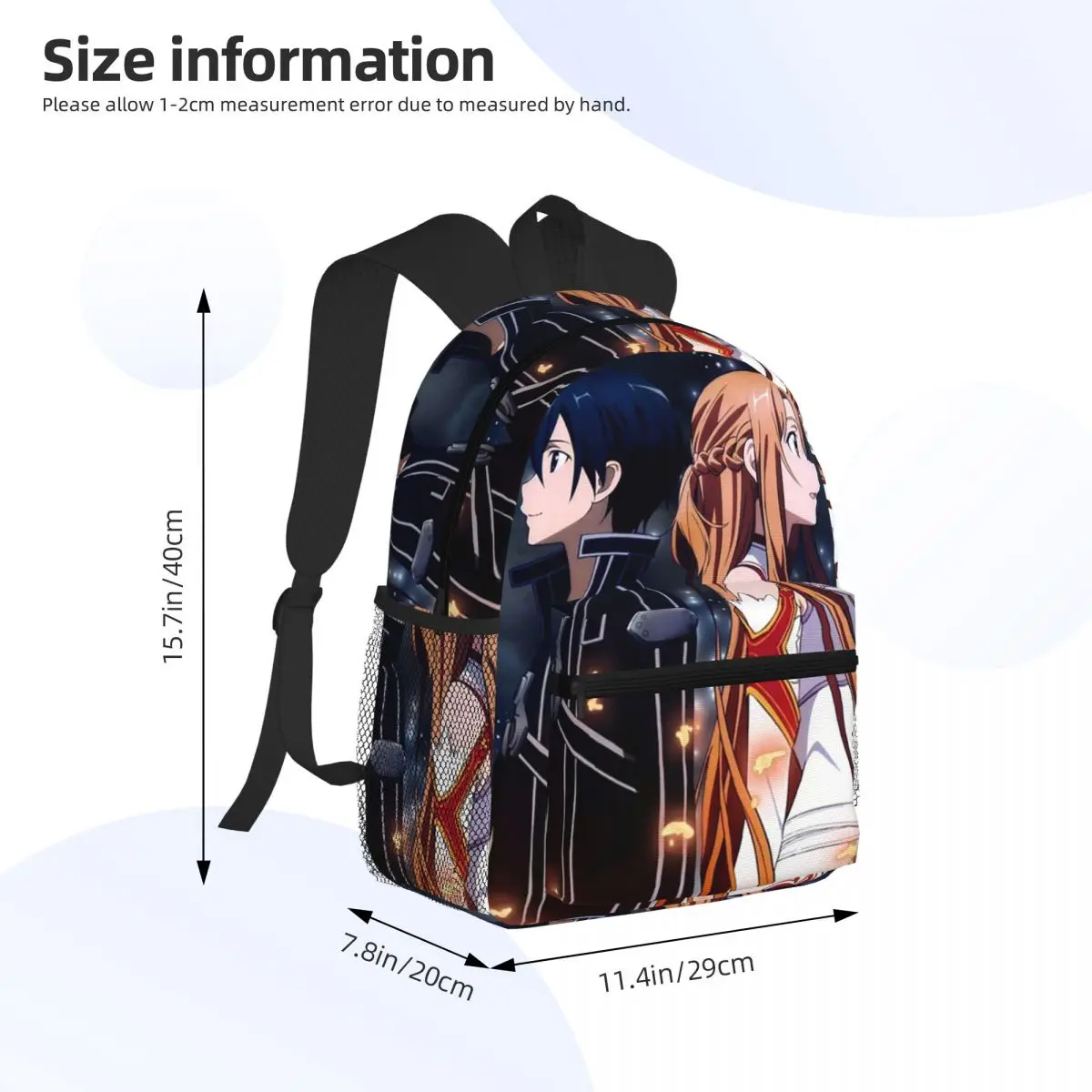 ソードアートオンラインキリトとアスナ学生バックパックスクール - Men'S Fashion Online のレビューと価格