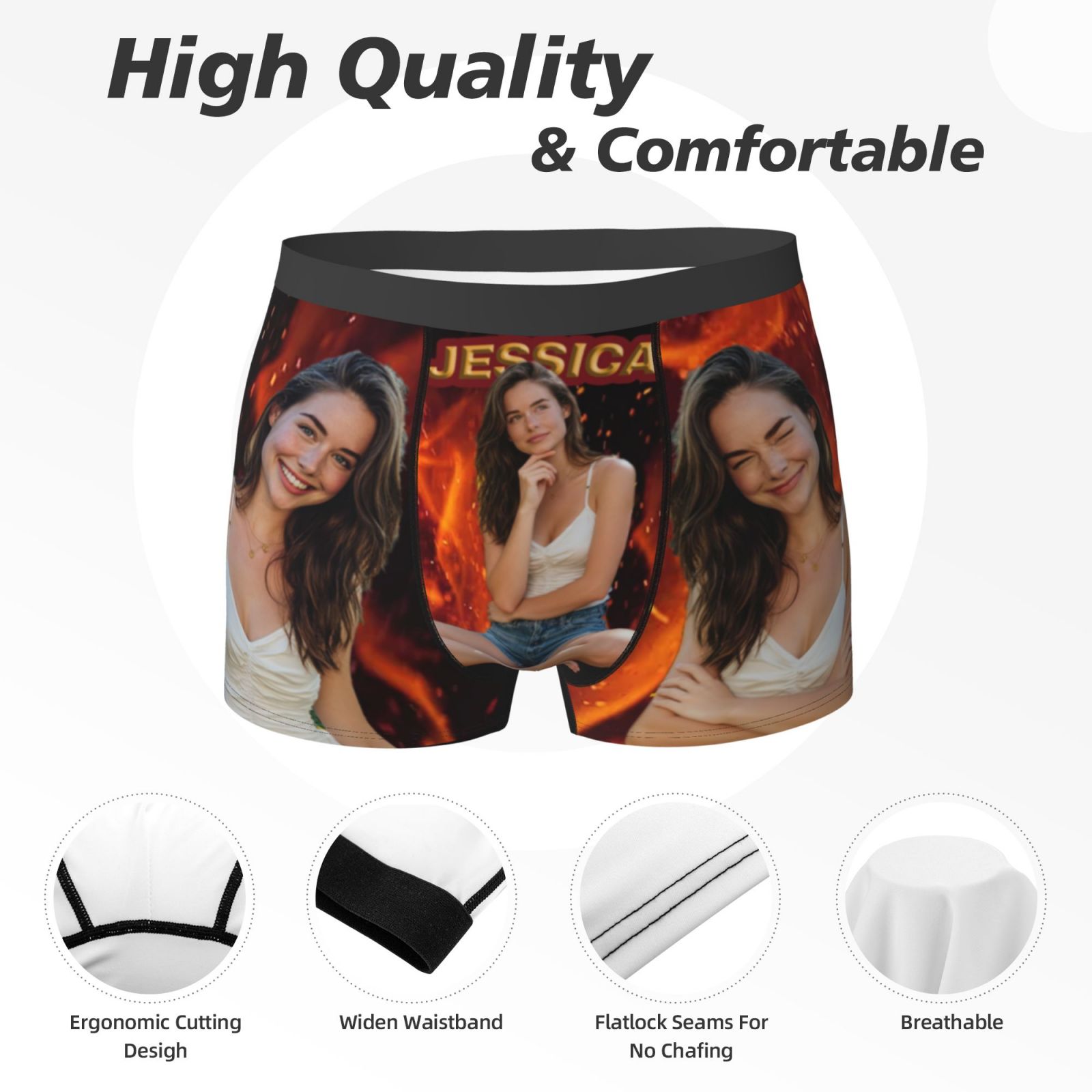パーソナライズされた顔写真下着カスタムボクサーブリーフカスタ - Men'S Fashion Underwear のレビューと価格