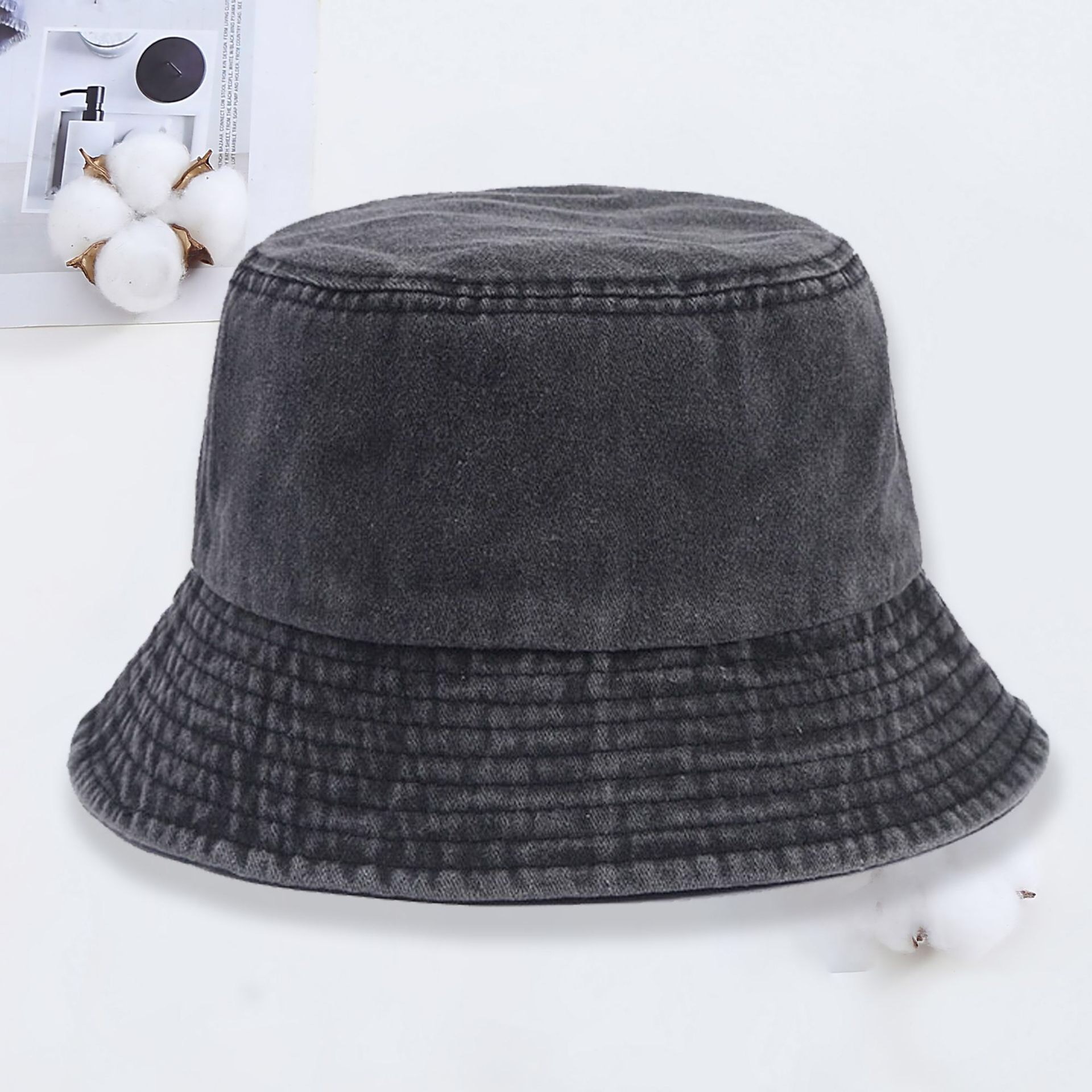 カスタムロゴ入りデニムバケットハット ファッションウォッシュ - Men'S Fashion With Hat のレビューと価格