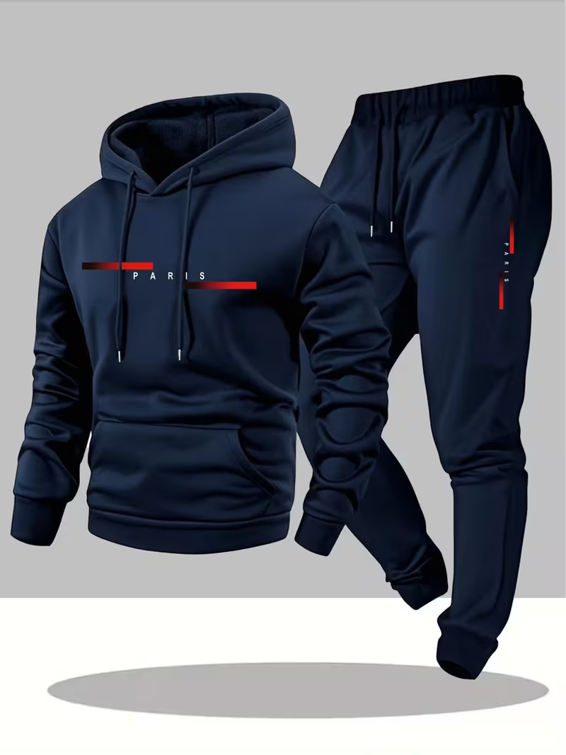 メンズベストセラー トレンドレタープリントセット ツーピース - Men'S Fashion Hoodie のレビューと価格