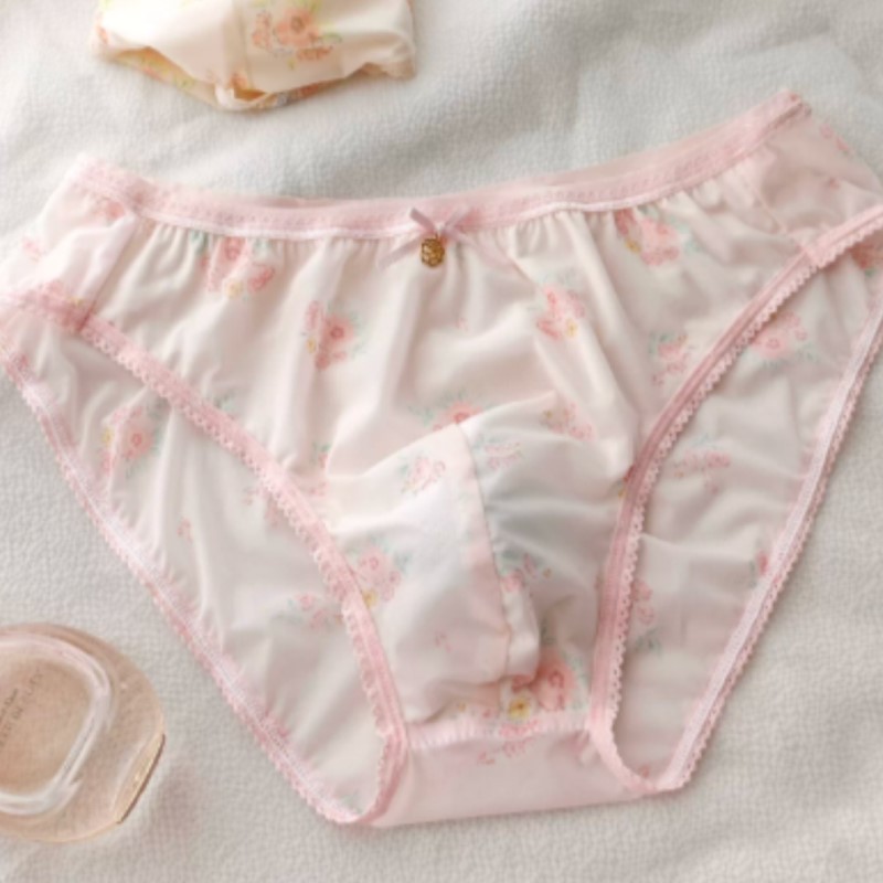 日本の新しい甘い花柄のボウタイクロスドレッシング下着、男性用 - Men'S Fashion Underwear のレビューと価格