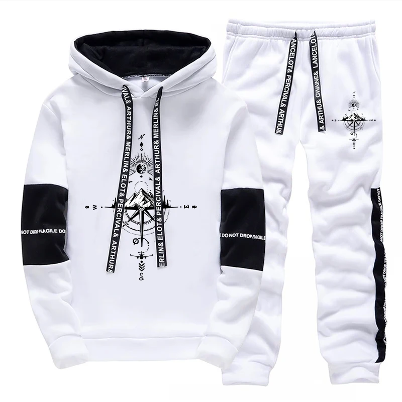 秋冬新作メンズトラックスーツ ファッションカジュアル フード - Men'S Fashion Hoodie のレビューと価格