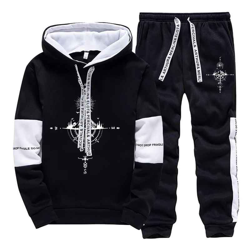 秋冬新作メンズトラックスーツ ファッションカジュアル フード - Men'S Fashion Hoodie のレビューと価格