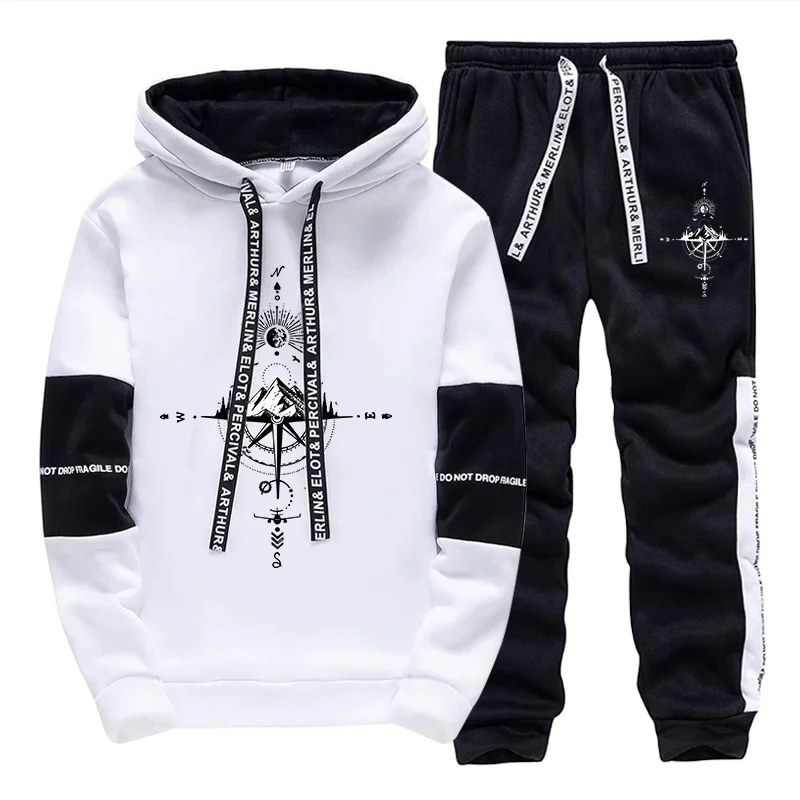 秋冬新作メンズトラックスーツ ファッションカジュアル フード - Men'S Fashion Hoodie のレビューと価格