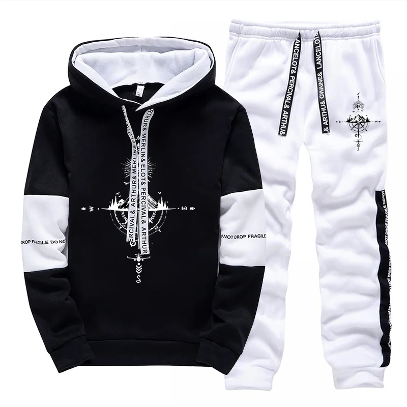 秋冬新作メンズトラックスーツ ファッションカジュアル フード - Men'S Fashion Hoodie のレビューと価格