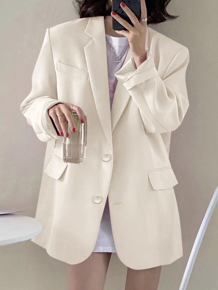 新しい女性春夏無地スーツジャケット女性韓国ファッションカジュ - Mens Fashion Blazer のレビューと価格