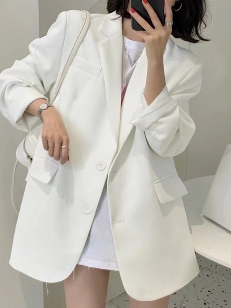 新しい女性春夏無地スーツジャケット女性韓国ファッションカジュ - Mens Fashion Blazer のレビューと価格