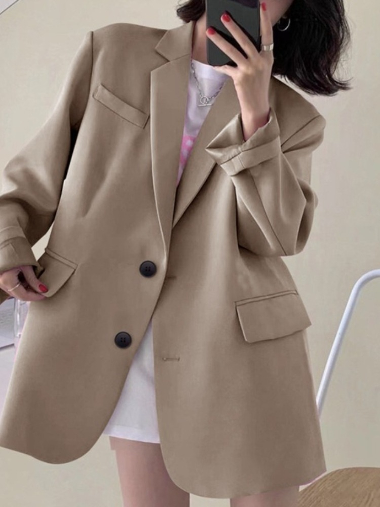 新しい女性春夏無地スーツジャケット女性韓国ファッションカジュ - Mens Fashion Blazer のレビューと価格