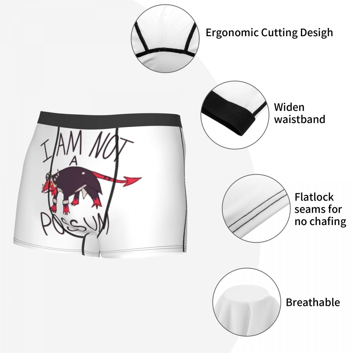 男性ファッション私は上司ではありません漫画ポッサムヘルバボス - Men'S Fashion Underwear のレビューと価格