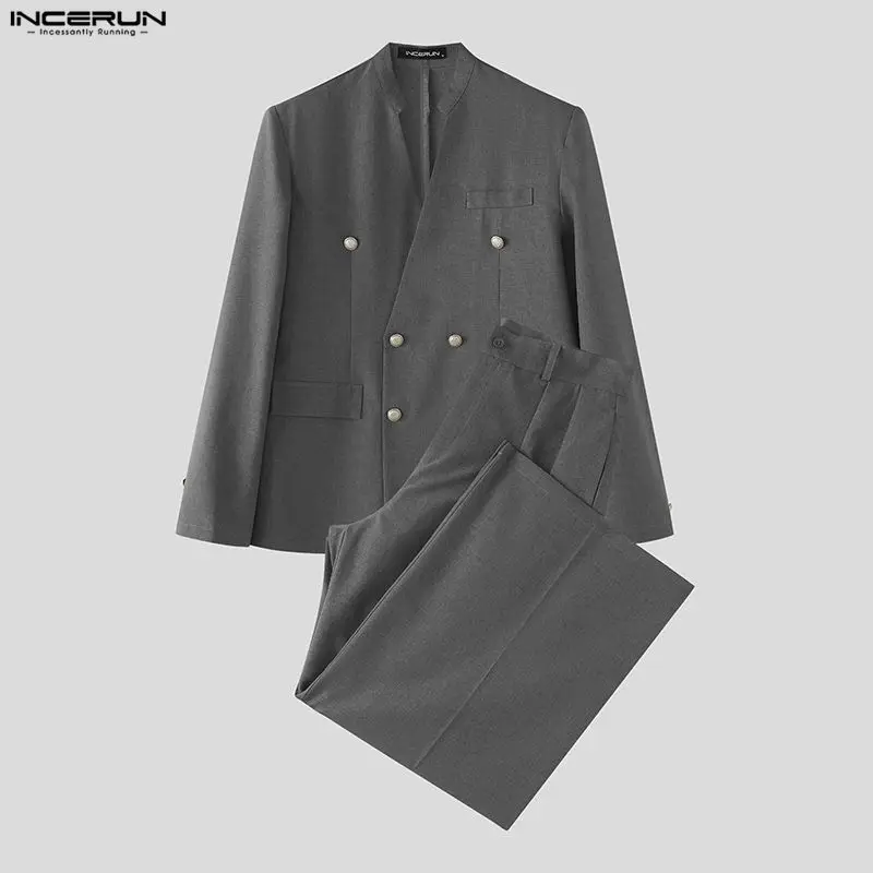 INCERUN メンズセットアップ 無地 Vネック 長袖 ブ - Mens Fashion Blazer のレビューと価格