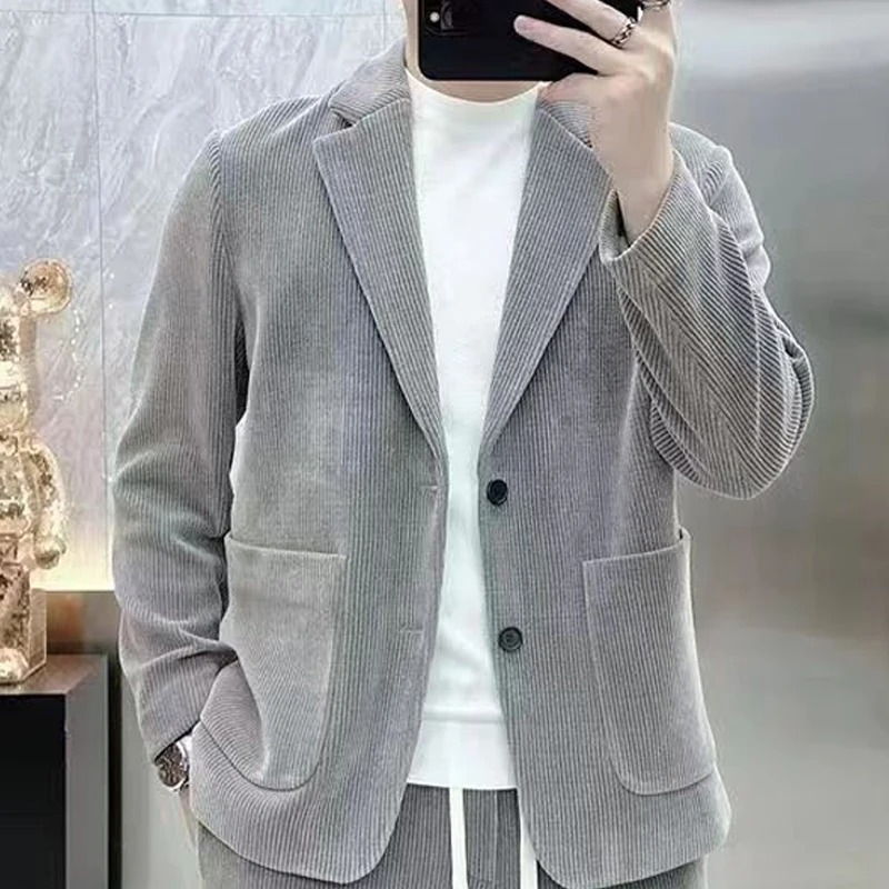 ファッションスーツメンズ春秋長袖ハイエンドカジュアル韓国スリ - Mens Fashion Blazer のレビューと価格