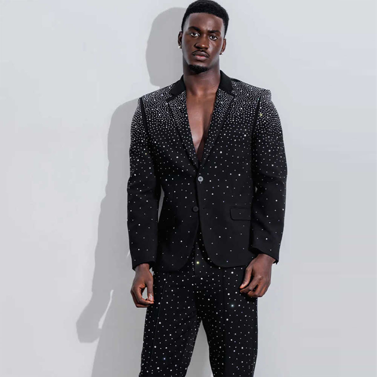 ラグジュアリーダイヤモンドメンズスーツ グルームウェディング - Mens Fashion Blazer のレビューと価格