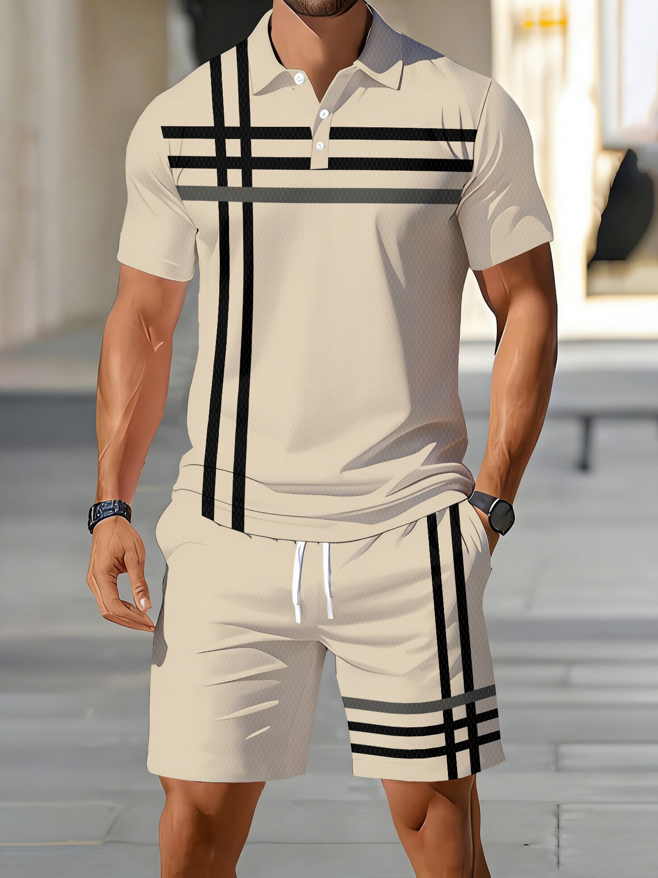 2026年夏 アメリカンメンズポロシャツセット ストリートカ - Men'S Fashion Polo のレビューと価格