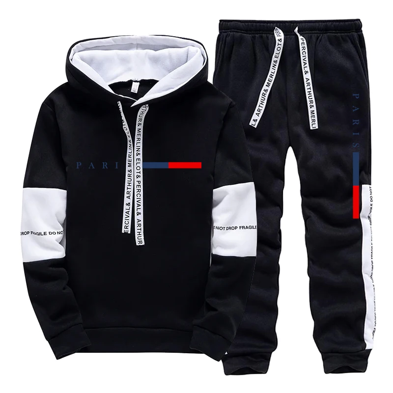 メンズセット/パーカー/パンツ パリファッション 秋冬 カジ - Men'S Fashion Hoodie のレビューと価格