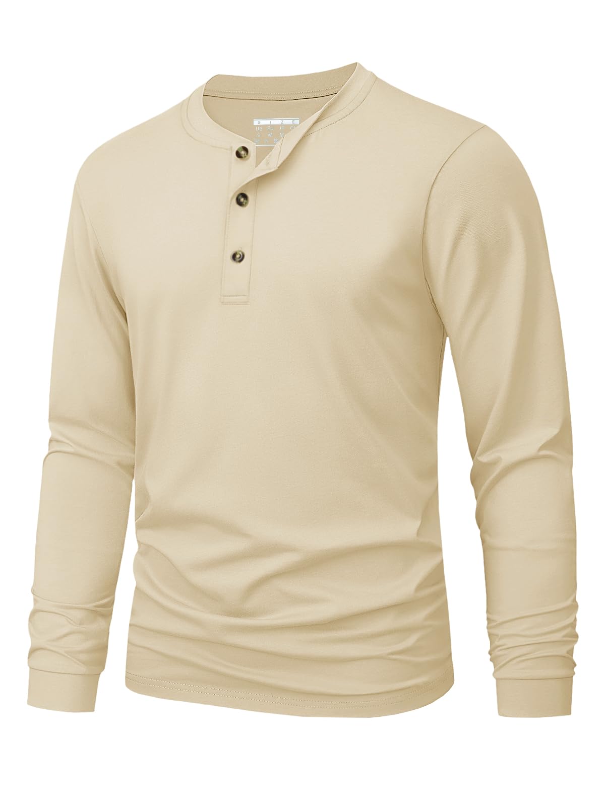 メンズヘンリー Tシャツシンプルな無地プリント長袖 Tシャツ - Men'S Fashion Color のレビューと価格