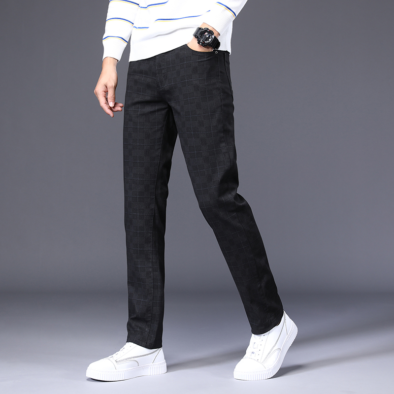 若い男性のためのクラシックなチェックパンツ,高品質の綿,スト - Mens Fashion Young のレビューと価格
