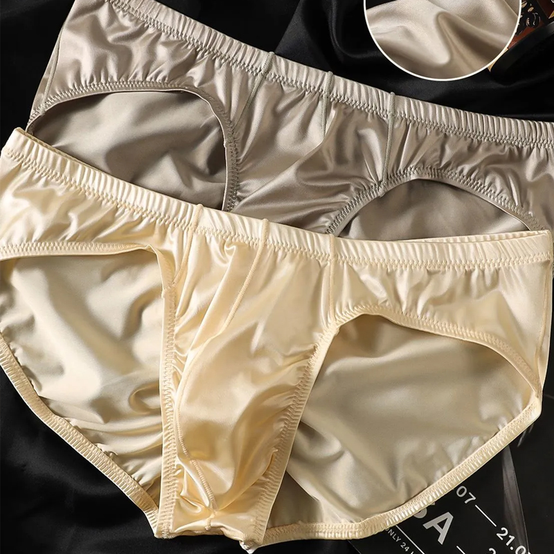 4 個メンズブリーフシャイニーサテンローライズセクシーな下着 - Men'S Fashion Underwear のレビューと価格