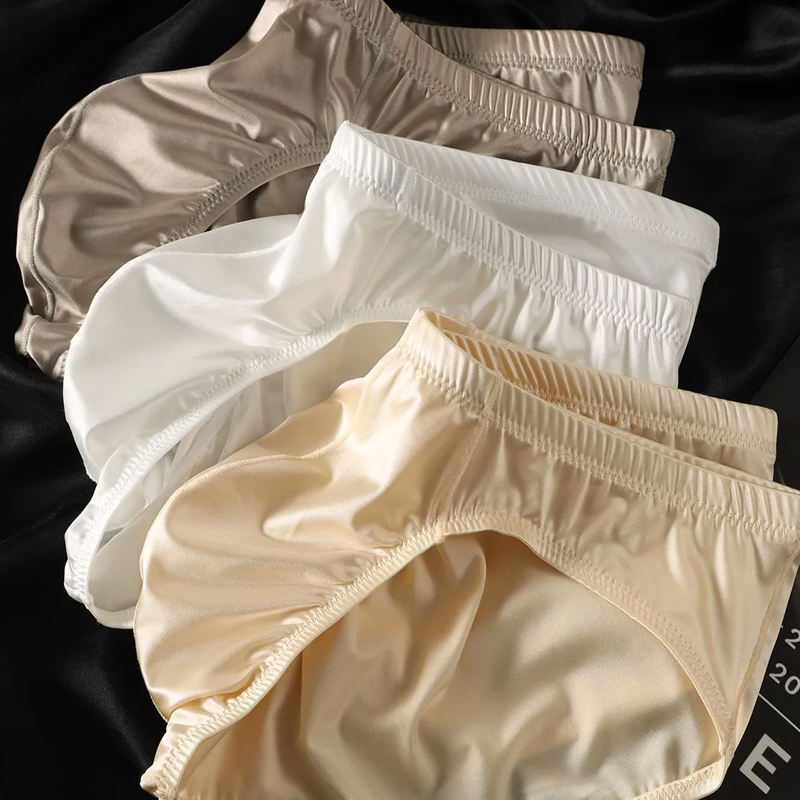 4 個メンズブリーフシャイニーサテンローライズセクシーな下着 - Men'S Fashion Underwear のレビューと価格
