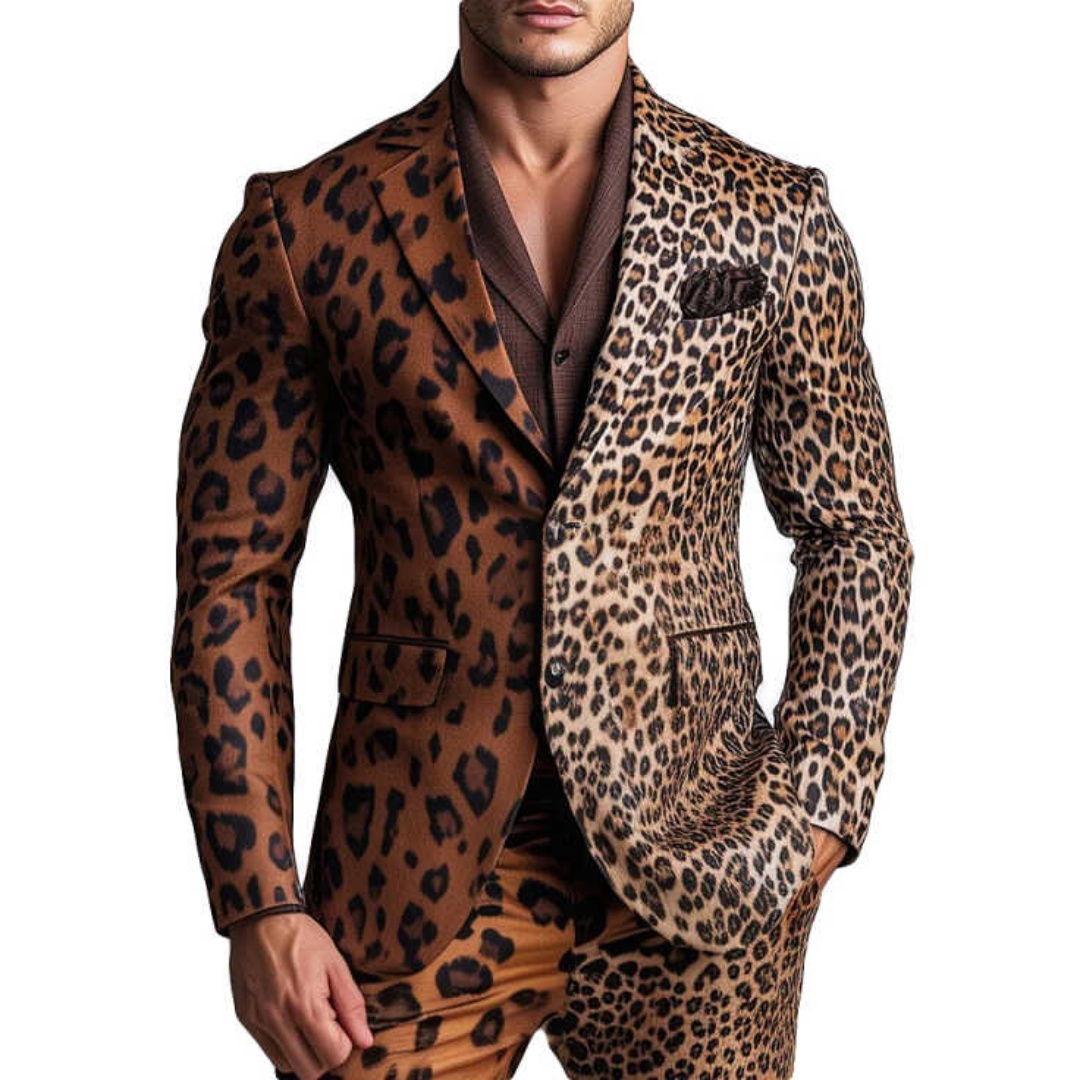 ファッション 2 ピース男性用スーツヒョウジャケットタキシー - Mens Fashion Blazer のレビューと価格